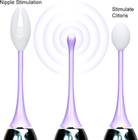 JT Klitoris-Vibrator für Erwachsene, G-Punkt-Vibrator 3-in-1 mit Austauschbarem Vagina- und Brustwarzen-Stimulator, Masturbator Sexspielzeug für Frauen