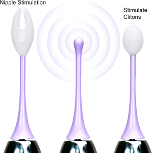 Vibratore per Clitoride JT, Vibratore Punto G 3 in 1 con Testine Intercambiabili per Vagina e Capezzoli, Giocattoli Sessuali per Donne - Product Image 5