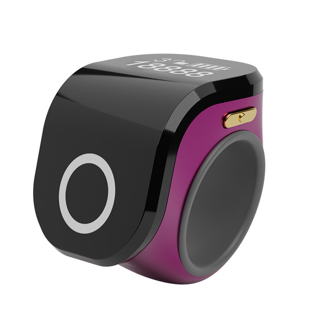 Muslim ZIKR Ring Smart Tasbih Ring 3-channel Smart Tasbeeh Counter Intelligent Tasbih Prayer Time Reminder Electronic Smart Ring