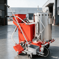Machine de marquage routier à peinture thermofusible durable et résistante à la corrosion avec réservoir en acier inoxydable pour routes côtières