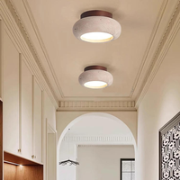 Plafonnier de style Wabi Sabi en pierre de grotte jaune pour couloir, lampe de plafond médiévale pour chambre d'hôtes, luminaire de tête de lit