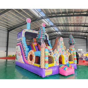 Nouveau design de château gonflable combiné avec toboggan gonflable sec à vendre, toboggans gonflables commerciaux sur mesure - Product Image 1