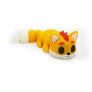 Petite figurine de renard imprimée en 3D, un cadeau créatif, un modèle animal artisanal avec articulations mobiles pour la mouvement. - Product Image 1