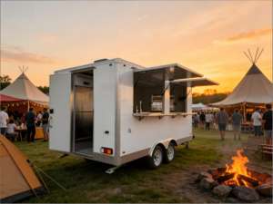 Chariot de fusion de corn-dogs coréens et de croissants Taiyaki, options demi-halves avec poudre d'Injeolmi et nappage de lait concentré - Product Image 1