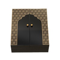 Boîte cadeau de luxe haut de gamme avec logo imprimé personnalisé Boîte d'emballage de présentation de parfum, cosmétique et bijoux Boîte cadeau personnalisée à double porte ouverte