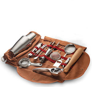 <span class=keywords><strong>Kit</strong></span> de barmen de voyage professionnel, 17 pièces, amazones, meilleure vente, avec sac de Bar Portable en toile, ensemble préparation de cocktails - Product Image 2