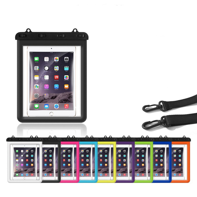 Universal Transparent Waterproof Touch Screen Swimming Transparent Tablet Waterproof Bag with Strap for ipad