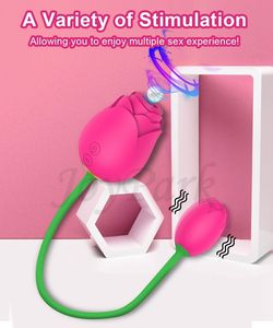 2 in1 Klitoris saugen weiblich saugen vibrierend Rose Vibrator Stimulation spielzeug Klitoris G-Punkt Massage gerät Vibrator Spielzeug für Damen - Product Image 4
