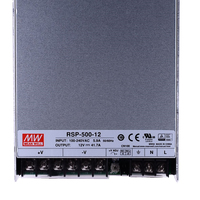 Alimentation à découpage Meanwell RSP-500-5 500W 5V avec PFC intégré et ventilateur, sortie unique AC/DC, profil bas 1U