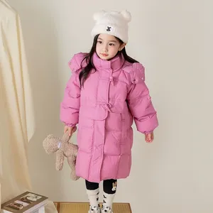 Детское повседневное пальто с принтом, детская одежда, оптовая продажа, пуховое зимнее пальто для девочек, верхняя одежда, зимняя одежда с хлопковой подкладкой