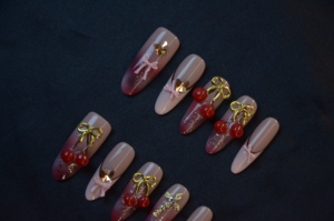 <span class=keywords><strong>Faux</strong></span> <span class=keywords><strong>ongles</strong></span> complets ENNA Factory Direct Luxury 3D Almond Cherry en ABS, <span class=keywords><strong>colle</strong></span> pour nail art, usage en salon, vente en gros pour les doigts - Product Image 3