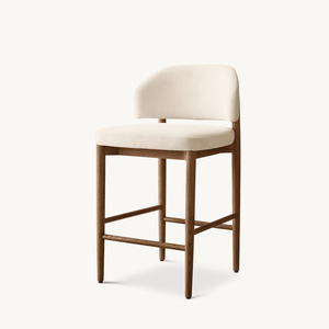 Tabouret de comptoir en bois de style moderne pour la cuisine villa club, design pour la restauration à usage commercial, comptoir de bar et <span class=keywords><strong>chaise</strong></span> en tissu - Product Image 4