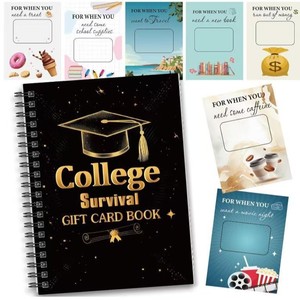 สมุดบันทึกของขวัญสำหรับการเอาตัวรอดในวิทยาลัย ขนาด 5x7 นิ้ว เข้าเล่มแบบสันห่วง 25 หน้า มี 3 แบบปกให้เลือก ปกกระดาษพิมพ์ลาย - Product Image 2