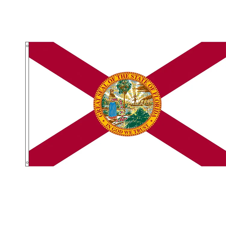 धूप कस्टम संयुक्त फ्लोरिदा झंडे 3x5 फीट अमेरिकी ध्वज