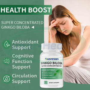 Kapsul Ginseng Ausreson Bulk dengan Ekstrak <span class=keywords><strong>Ginkgo</strong></span> <span class=keywords><strong>Biloba</strong></span> Halal, Suplemen Kesehatan Otak dan Memori 300mg 500mg - Product Image 2