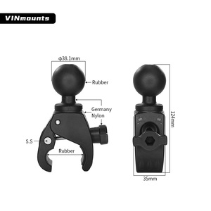 VINmounts Tough-Claw Metal Clamp Ball Base with 1.5" Ball for 18-35mm Rails Tablet Holder VIN-C-012 - Product Image 3