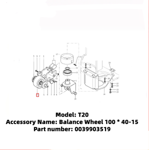 חלקי מלגזה חשמלית תלת-גלגלית T20 גלגל איזון 0039903519 מכלול עזר 100X40-15 לאביזרי מלגזות לינדה - Product Image 4