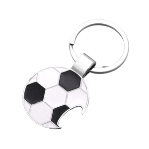 New Designer Zinc Alloy Metal Keychains Football Soccer-Themed Bottle Opener <b>Key</b> Rings Bag <b>Holder</b> Fashion Trend Promotional - Product Image 1