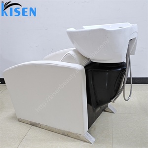 Chaise de lavage de cheveux confortable Kisen avec bac en céramique réglable pour salon de coiffure et équipement de salon de beauté - Product Image 6