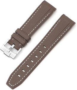 Vente chaude 20mm Bracelet De Montre En Fibre De Carbone Grain En Caoutchouc De Silicone Bracelet De Montre Compatible avec pour Omeg S-watch <span class=keywords><strong>Moonwatch</strong></span> - Product Image 5