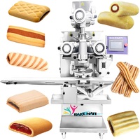 BNT-208A Nouvelle machine automatique 220V pour la découpe de barres bicolores et l'encrustation de barres de biscuits, avec double remplissage de confiture de dattes, cacahuètes et figues