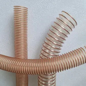 Coleção Transparente Poliuretano Tubo PU Flexível Espiral Reforçado Air Duct Tube Mangueira Para Ar