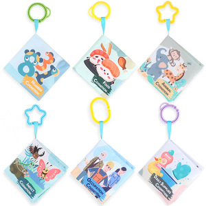 <span class=keywords><strong>Libro</strong></span> de tela lavable, <span class=keywords><strong>libro</strong></span> de actividades suaves de educación temprana con anillos de mordedor, juguete de aprendizaje cognitivo, animales, insectos y carreras - Product Image 3