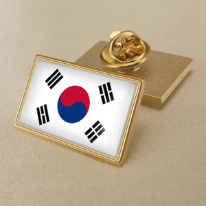 Spilla smaltata personalizzata all'ingrosso con bandiera coreana, spilla da bavero con bandiera nazionale, spilla da cappello con bandiere del <span class=keywords><strong>mondo</strong></span>, distintivo in metallo placcato oro, regalo souvenir - Product Image 5