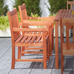 DB Aina Fauteuil de patio en bois brun rougeâtre tropical Chaise d'extérieur élégante - Product Image 2