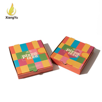 Boîte à pizza personnalisée avec logo en relief, couleur vive, en carton ondulé, écologique, recyclable, 10 pouces, résistante à la graisse, empilable, pour la restauration rapide