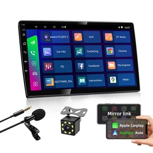 Jmance บลูทูธ WIFI USB,รองรับ Carplay แบบไร้สาย/มีสาย10นิ้วระบบแอนดรอยด์รถยนต์ระบบนำทาง Gps