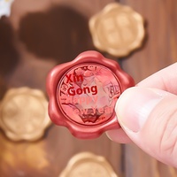 Série Nouvel An 2026, autocollants pour enveloppes en verre avec logo imprimé, cire à fondre ronde, peinture au feu, utilisation au bureau, vente en gros d'usine