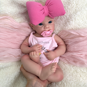 Poupée Mannequin Réaliste Bébé Fille Reborn Bettie de 48 cm en Silicone Souple avec Cheveux Micro-Enracinés, Compagnon pour le Bien-Être Émotionnel - Product Image 5