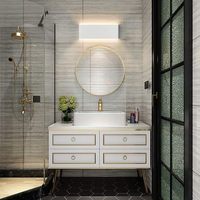 Aipsun Luminaire de salle de bain moderne blanc mat avec éclairage LED vers le haut et vers le bas, luminaires muraux pour salle de bain, lumière chaude 3000K