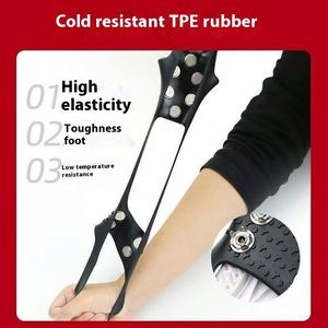 Crampons antidérapants TPE à 10 dents pour ski, glace et neige, équipement de protection extérieur, couvre-chaussures simples à griffes résistantes à l'usure pour la route - Product Image 2