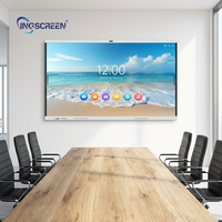 INGSCREEN Tableau blanc interactif intelligent 4K tout-en-un avec écran tactile, Wi-Fi 6, réveil automatique et luminosité sensible à la lumière, pour intégration Android OPS