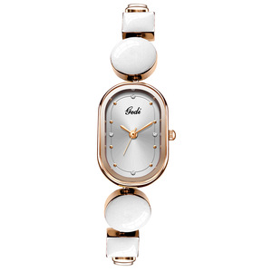 Montre-bracelet artistique pour femmes, cadran ovale, montre à quartz pour dames - Product Image 2