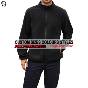 Chaqueta <span class=keywords><strong>polar</strong></span> suave personalizada para hombre, ligera, con cremallera completa, informal, al aire libre para senderismo, abrigo cálido de otoño e invierno con 2 bolsillos laterales profundos - Product Image 5
