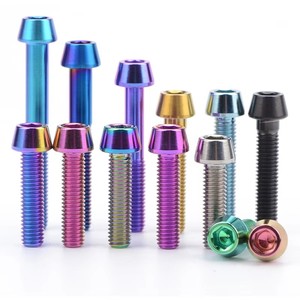 Juego de tornillos de cabeza hexagonal de titanio anodizado GR5 multicolor para bicicleta y motocicleta - Product Image 1