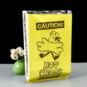 Custom Printed Takeaway Fast Food Disposable Kraft Paper Bag with Heat Seal Oil-proof for Hot Dogs Sandwiches Cookies Fried Food - Product Image 2