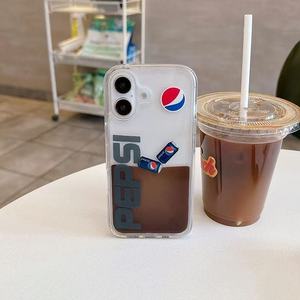 เป๊ปซี่-โคล่าทรายไหลสุดสร้างสรรค์เหมาะสำหรับเคสโทรศัพท์ Apple 16 PRO MAX 15สไลด์ลอย14รูใหญ่ - Product Image 2