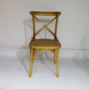 wholesale stackable modern design outdoor event <span class=keywords><strong>tiffany</strong></span> chiavari wood wedding cross back chair with cushion - Product Image 1