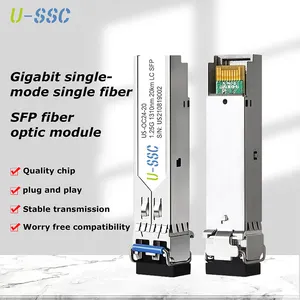 وحدة إرسال واستقبال 1000BASE-LX/LH SFP من الألياف الضوئية 1.25G 1310 نانومتر 20 كم SMF