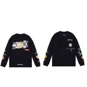 2025 Hochwertiges 100% Baumwolle Doppelgarn Langarm-T-Shirt für Herren und Damen Digitaldruck Strickstoff - Product Image 5