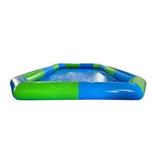 充气水上行走Zorb游泳池蓝色和绿色游泳池儿童充气游泳池