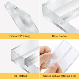 कस्टम स्पष्ट उच्च पारदर्शिता एक्रेलिक टेबल नंबर ब्लॉक साइन धारक शादी के स्थान कार्ड स्लॉट डिस्प्ले स्टैंड - Product Image 3