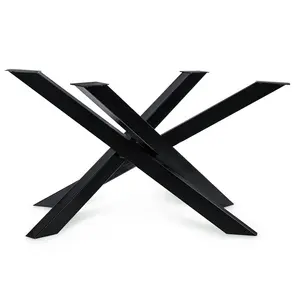 Matrix Table Legs Colorful Cross Frame Steel Metal Dining Spider Table Legs for Conference Table