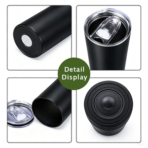 20oz Flat Edge White Sublimation Tumbler Bulk Stainless Steel Vacuum Insulated Coffee Mug Sliding Lid Heat Transfer Office Cup