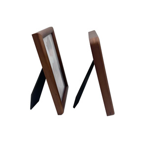 Custom Solid Wood <b>Photo</b> <b>Frame</b> Rectangle Brown Handmade Home Desktop Decor Gift - Product Image 2