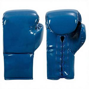 ถุงมือชกมวยหนัง PU คุณภาพพรีเมียม สีน้ำเงินไล่เฉด น้ำหนักเบา ซับแรงกระแทก ผลิตตามสั่ง ราคาขายส่ง - Product Image 1